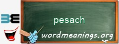 WordMeaning blackboard for pesach